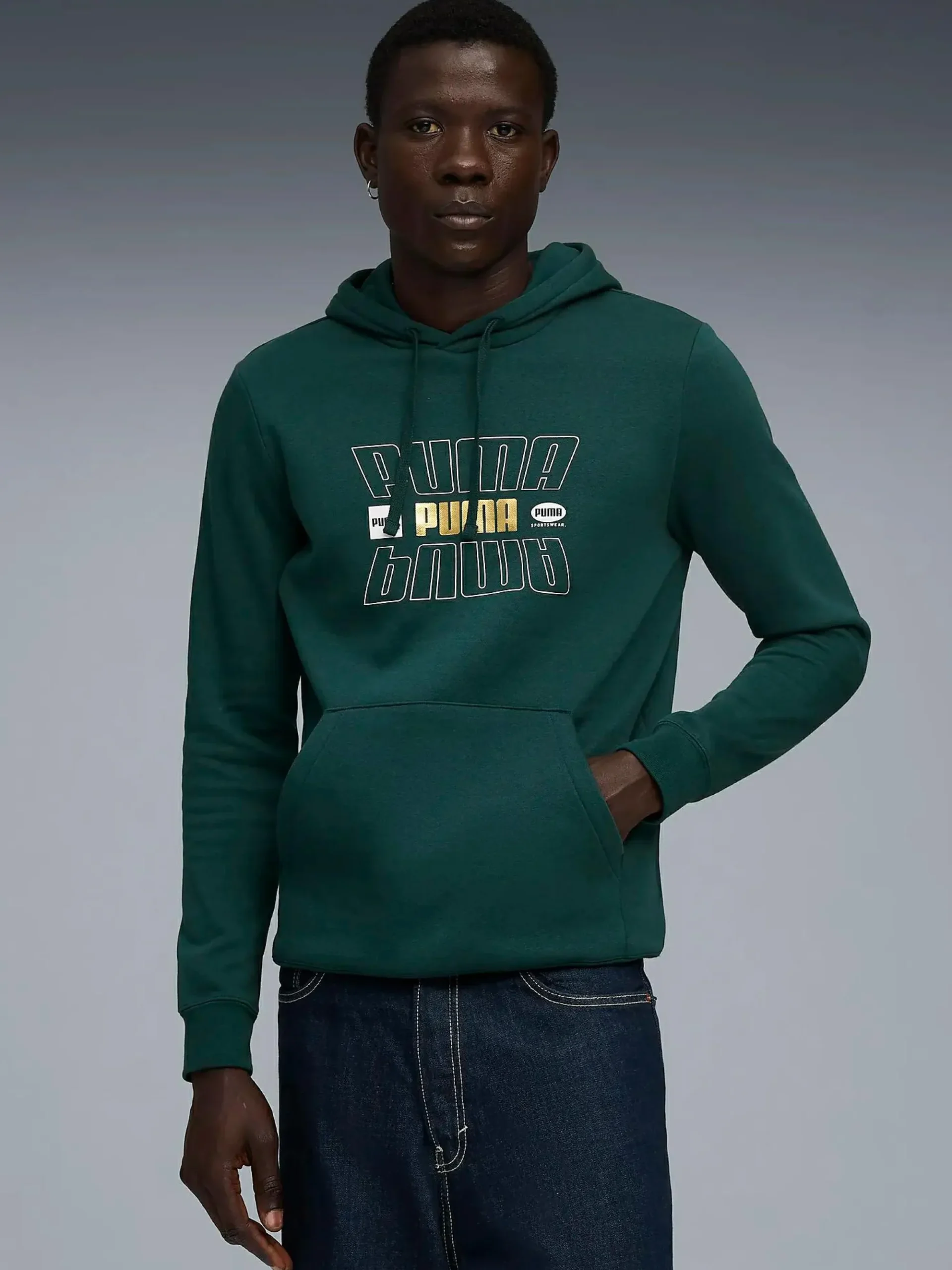 PUMA ess logo lab holiday hoodie m- Genser·Hettegensere