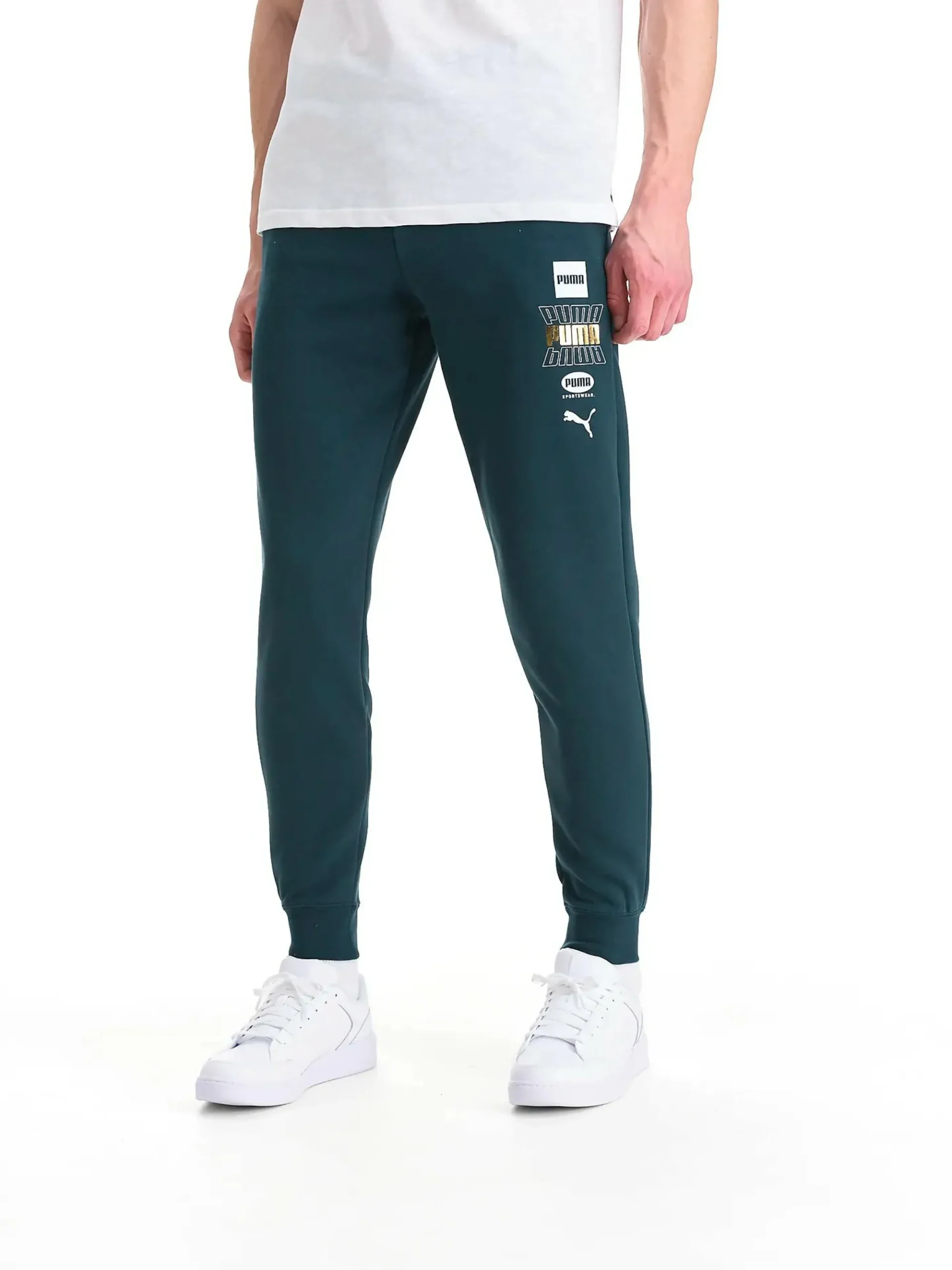 PUMA ess logo lab holiday pants m- Bukser·Joggebukser