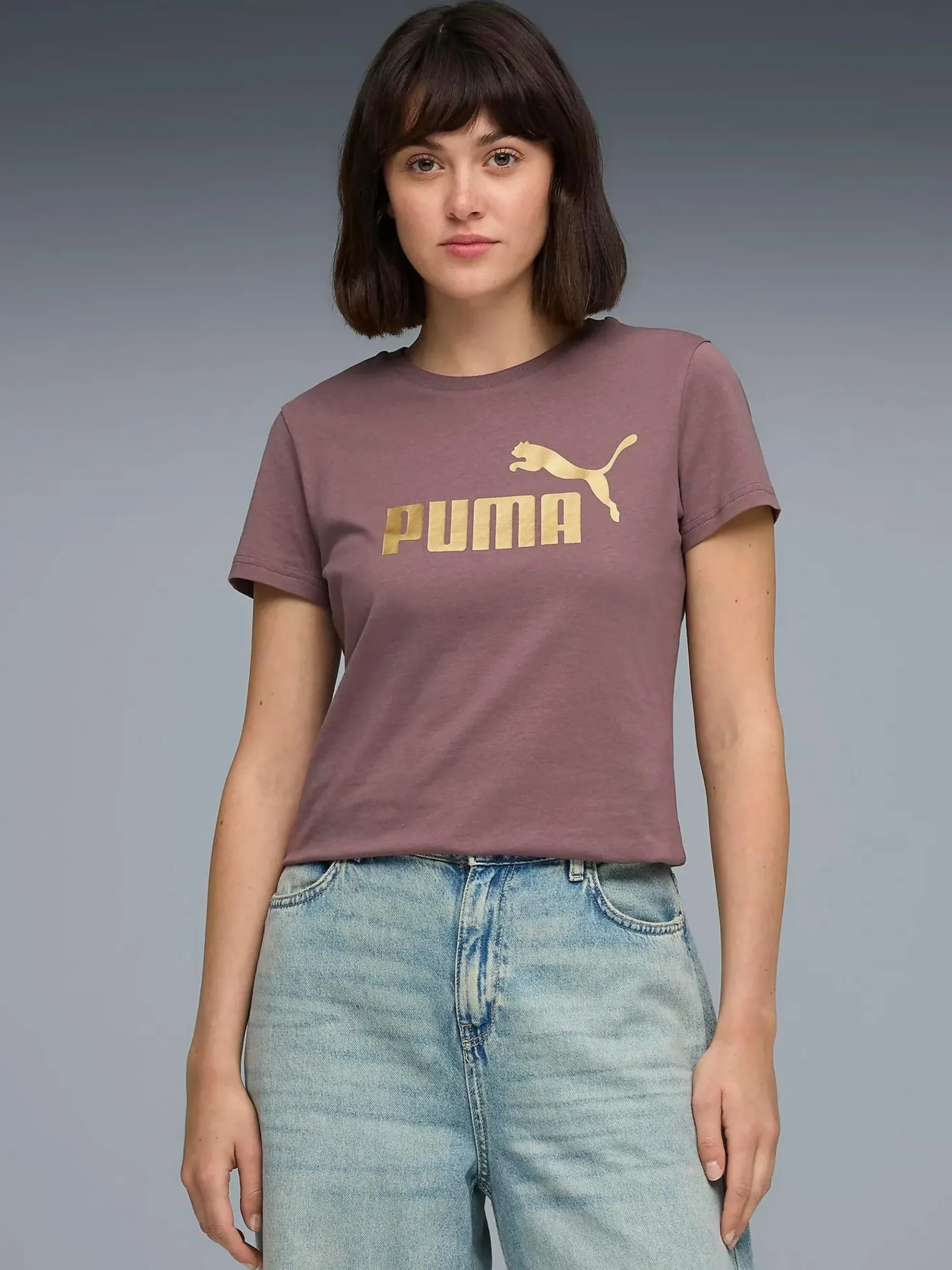 PUMA ess metallic tee logo w- Topper & Singlet·Topper